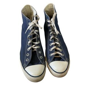 Converse all star 1980s vintage chuck taylor shoes blue high top size 11.5 x9266